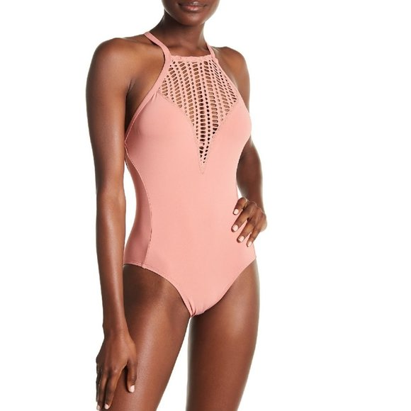 Robin Piccone Sophia High Neck One-Piece Swimsuit - Picture 1 of 7
